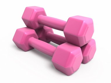 Dumbbell mor plastik oluşturucu (beyaz ve kırpma yolunda izole)