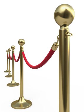 3d render Bariyer ip oluşturma (beyaz ve kırpma yolu üzerinde izole)