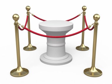 3d render Bariyer ip oluşturma (beyaz ve kırpma yolu üzerinde izole)