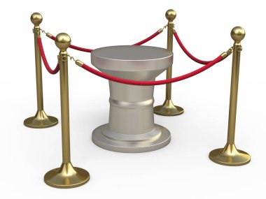 3d render Bariyer ip oluşturma (beyaz ve kırpma yolu üzerinde izole)