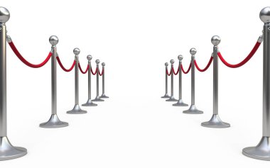 3d render Bariyer ip oluşturma (beyaz ve kırpma yolu üzerinde izole)