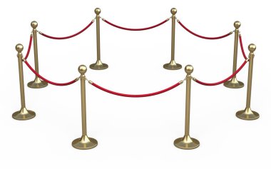 3d render Bariyer ip oluşturma (beyaz ve kırpma yolu üzerinde izole)