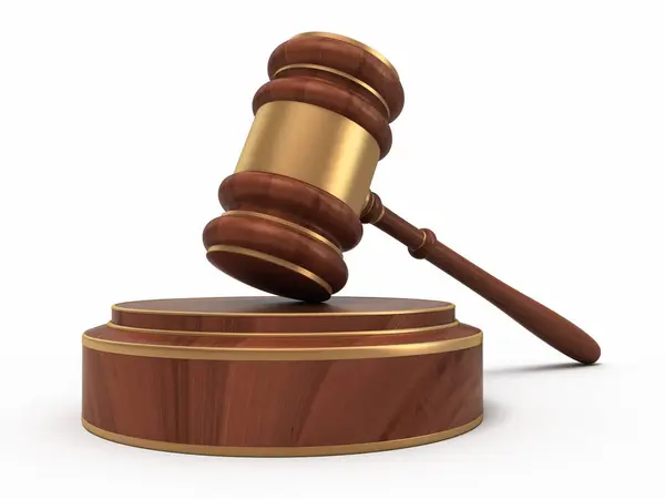 Gavel mahkemesi oluşturma (beyaz ve kırpma yolu üzerinde izole)