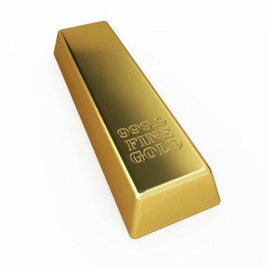 Altın Çubuklar oluşturma (beyaz ve kırpma yolunda izole edilmiş))