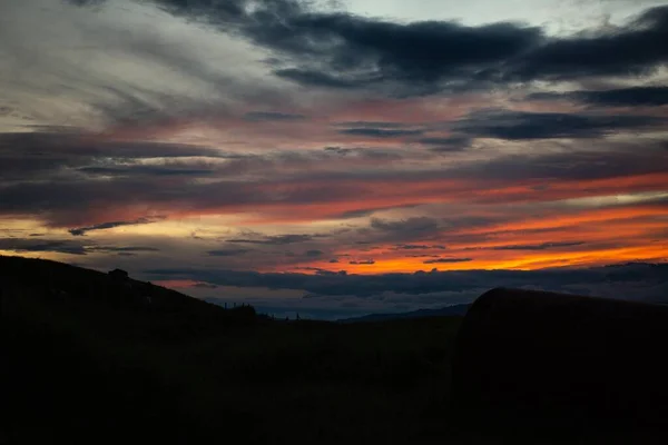 Piękny Zachód Słońca Wsi Santagueda Palestyna Kolumbia — Zdjęcie stockowe