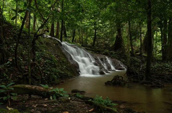 Schöner Wasserfall Nang Manora Waldpark Provinz Phangnga Thailand — Stockfoto