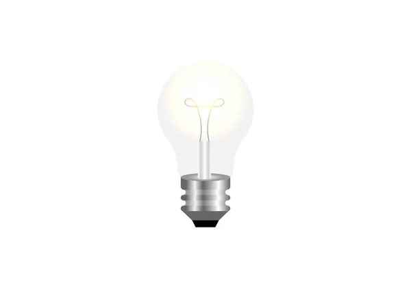 Glühbirne Isoliert Auf Weißem Hintergrund — Stockvektor