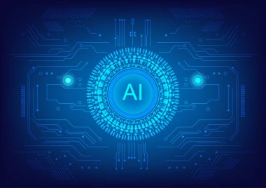 Yapay lojistik devre fütüristik teknoloji arka planı.