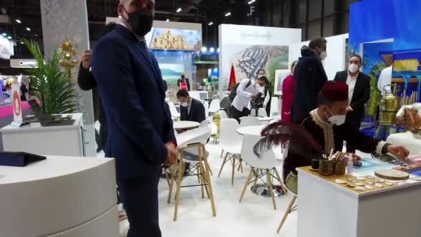 People Working Morocco Stand Fitur 2022 — Video