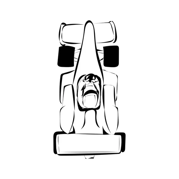 Çizgi Roman Tarzında Formül Yarışı Arabası — Stok fotoğraf