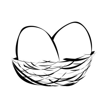 Siyah beyaz Paskalya yuvası