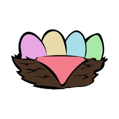 renkli yumurta Paskalya yuva 