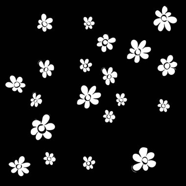 Siyah ve beyaz çiçekler.