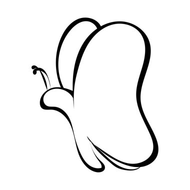 Taslak çizgilerden çizilmiş kelebek