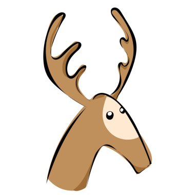 Çizgi film tarzında geyik ya da ren geyiği
