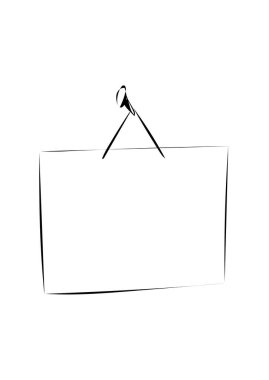 bir çiviye asılı işaret