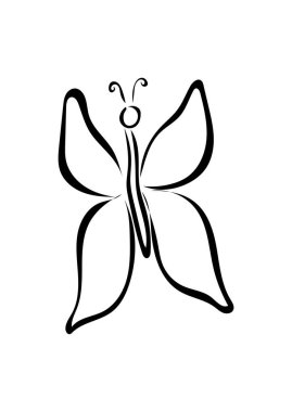 Komik bir şekilde güzel bir kelebek