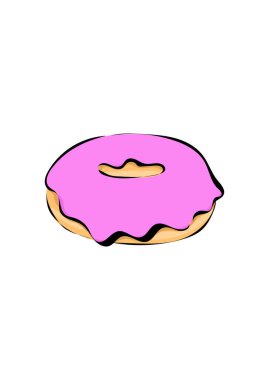 Tatlı jöleli tatlı bir çörek..