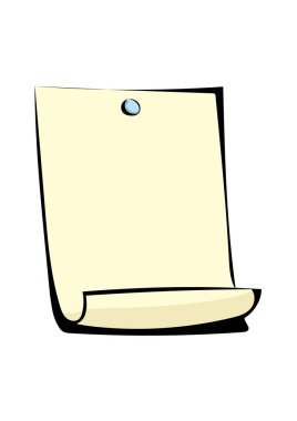 Beyaz arkaplanda izole edilmiş boş bir ofis kağıdı