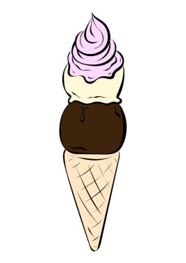 Dondurma külahı vektör çizimi