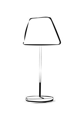 Dış görünüşü olan bir ev için zemin lambası.