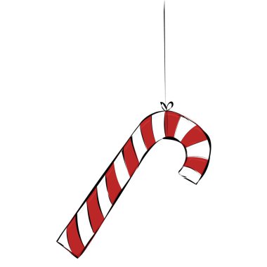 Karikatür şeker kamışı beyaza izole edilmiş. vektör illüstrasyonu.