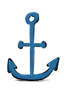 mavi deniz çapa simgesi