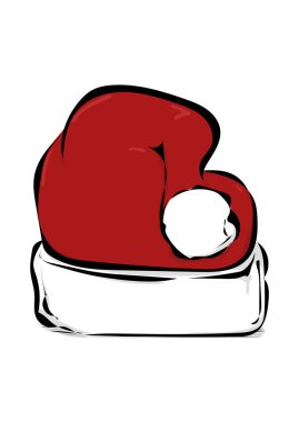 Çizgi film karalaması Noel şapkası