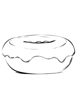 Donut vektörü. simge vektörlü donut