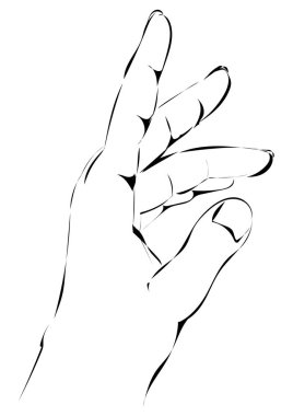 El hareketi, vektör illüstrasyonu