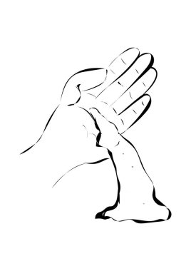 Siyah arkaplanı olan bir el