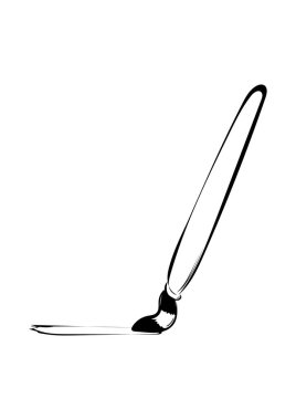 Bir fırçayla resim yapma vektörü