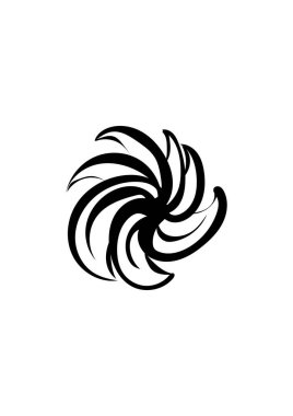 Siyah beyaz bir girdap canlandırması