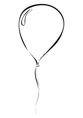 Bir balonun vektör illüstrasyonu