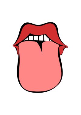 kadın dudak renk çizgisi simgesi.