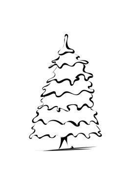 Noel ağacı simgesi vektör çizim grafik sembolü