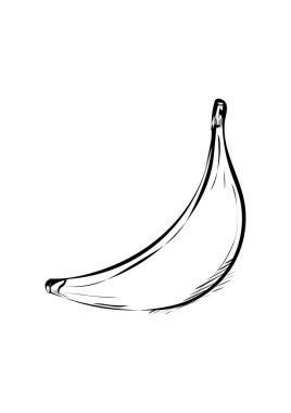 muz eli çizilmiş çizim.