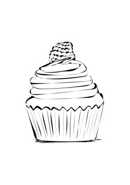 Kremalı bir fincan kekin resmi.