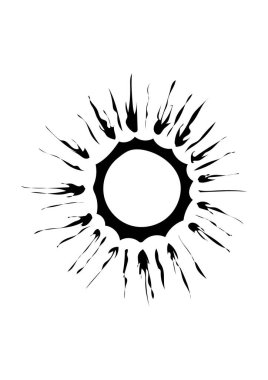 Soyut geometrik element. radyal şekil tasarım ögesi