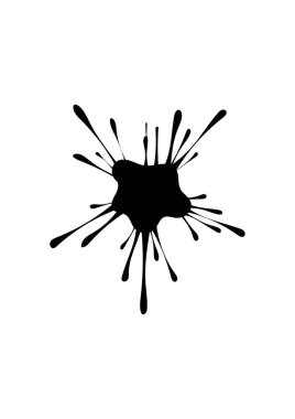 Siyah el çizimi boya.