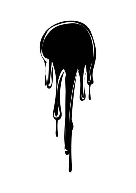 Siyah boya damlıyor. damlayan boya.