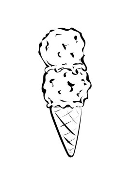 Dondurma külahı vektör çizim