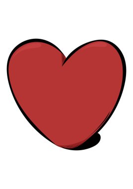 karikatür karalama kalp ikonu vektör çizimi