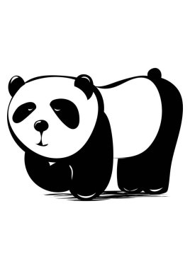 Çizgi roman tarzında panda