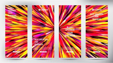 Modern Çiçek renk katlama iş broşürü broşürü tasarım dikey şablon, kapak sunum arka planı, modern yayın x-banner ve bayrak bayrağı,