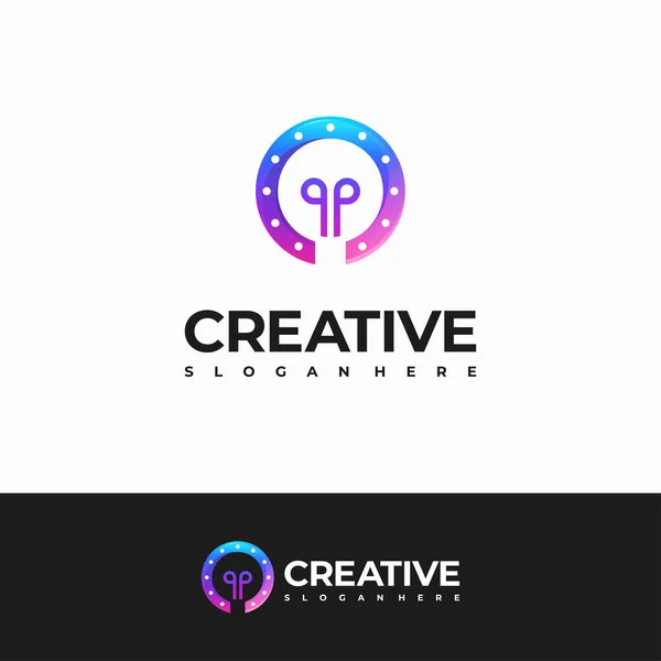 Современный Дизайн Логотипа Creative Idea Шаблон Логотипа Лампочки Шаблон Логотипа — стоковый вектор