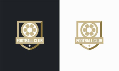 Kalkan logo tasarımlı futbol rozeti, Futbol Rozeti logosu şablonu