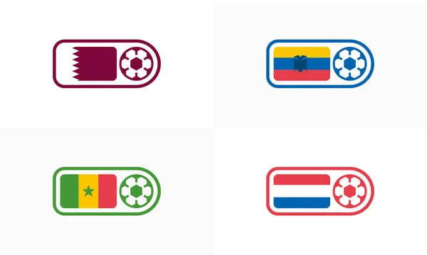 Qatar Groupes Coupe Football Tournoi Championnat Monde Phase Groupe Ronger — Image vectorielle