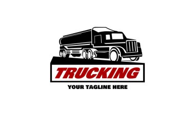 Kamyon logosu şablon vektörü, kargo logosu, teslimat, lojistik logo sembolü dizayn eder