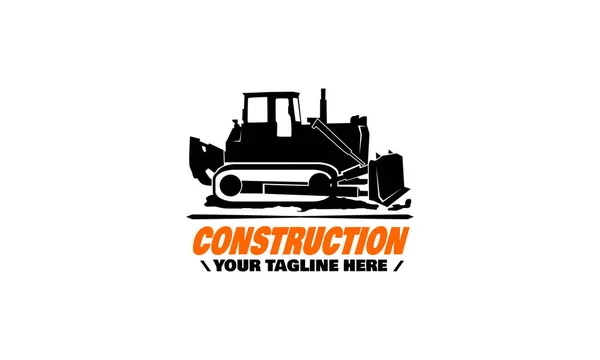 Bulldozer Logo Template Vector Heavy Equipment Logo Vector Construction Company — Vector de stock